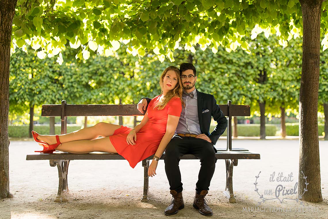 Shooting couple/Séance amoureux à Paris, au Palais Royal